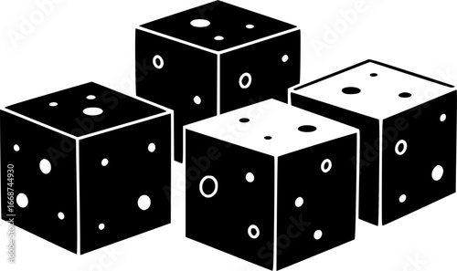 Paneer cubes outline icon vector
