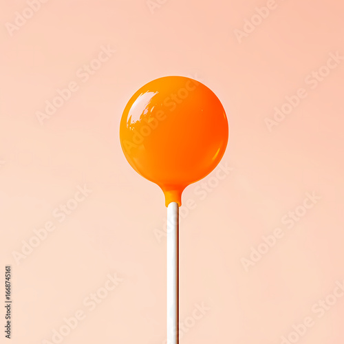 Wallpaper Mural orange lollipop on orange background	 Torontodigital.ca