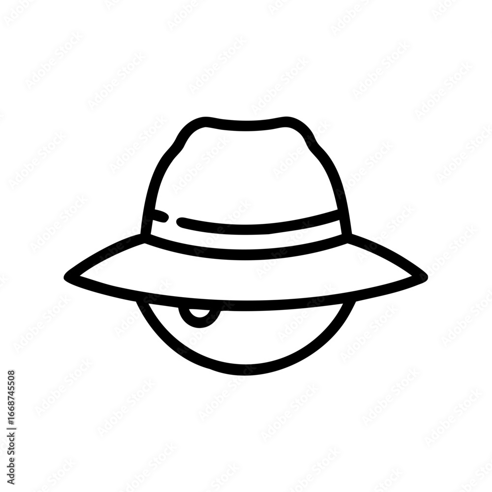 Fototapeta premium Farmer Hat Icon Agriculture Farming Gardening Rural Agriculture