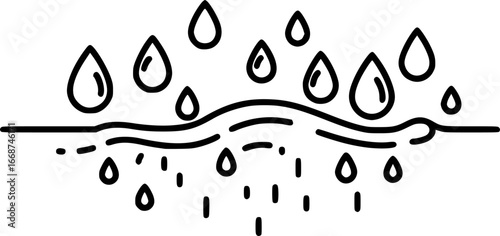 Condensation outline icon vector
