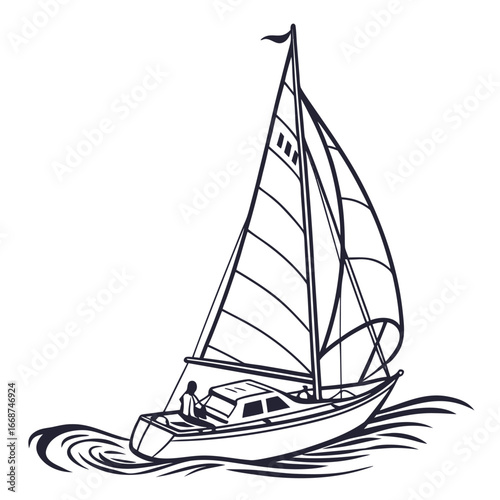 sailing ship vector