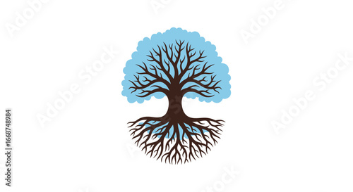 Image of a Tree with Roots and Branches.