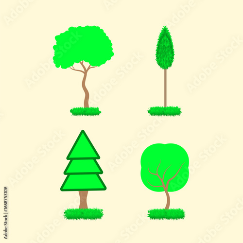 Flat Style Tree Collection