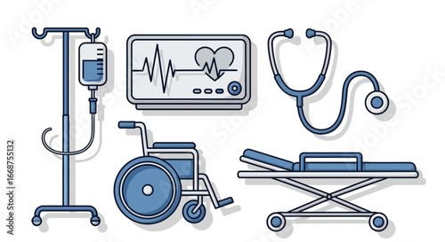 vector set of medical icons