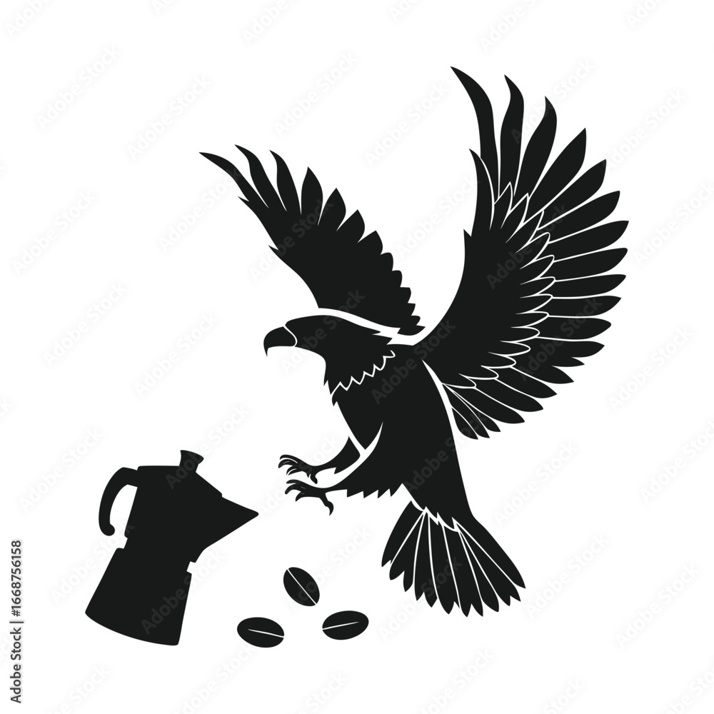 Fototapeta premium Minimal Coffee Label Badge Vector Set – Clean Black Silhouette Collection