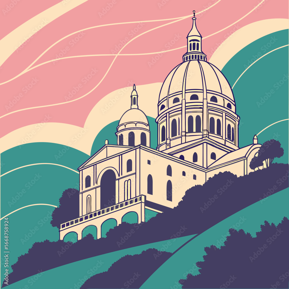 Fototapeta premium Abstract vector background with geometric