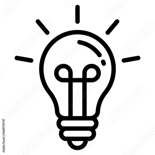 Light Bulb  Icon Element For Design