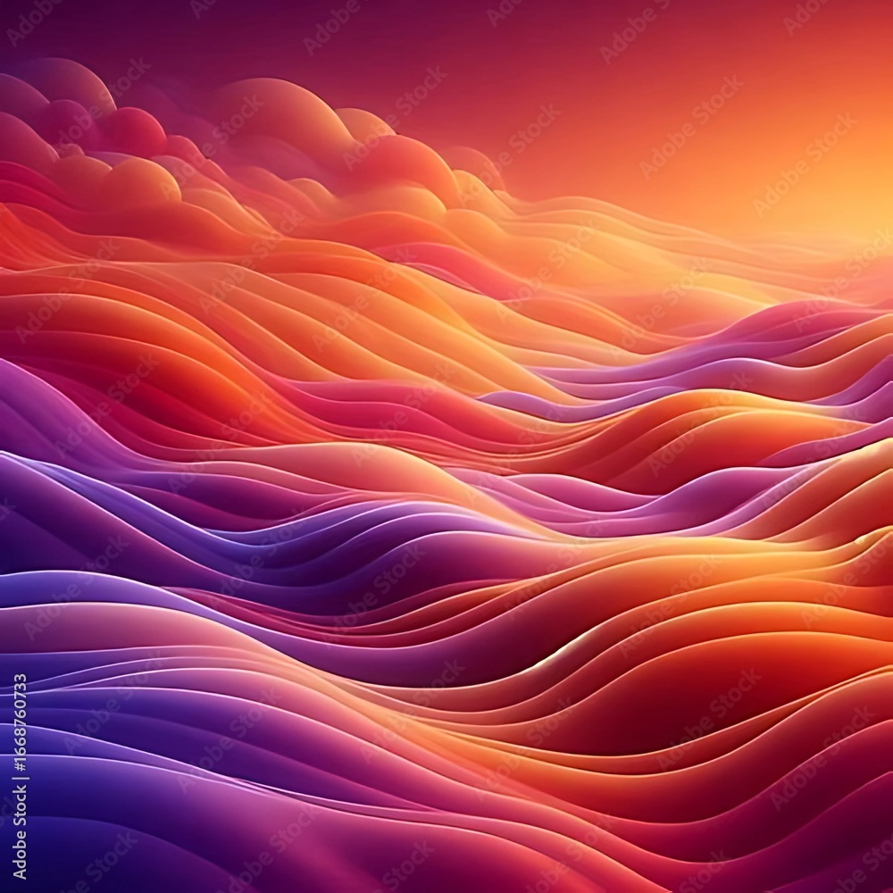 Obraz premium Liquid Gradient Sunset Colors