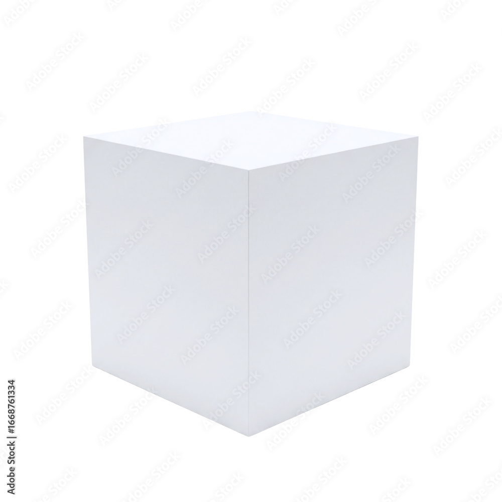 White cube pedestal for a minimalist product display White cube pedestal for a minimalist product display