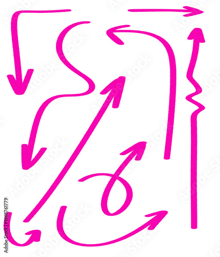 vector illustration of a pink arrow
