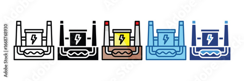 Geothermal Plant  Icon Element For Design