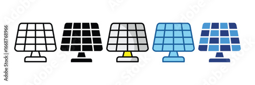 Solar Panel  Icon Element For Design
