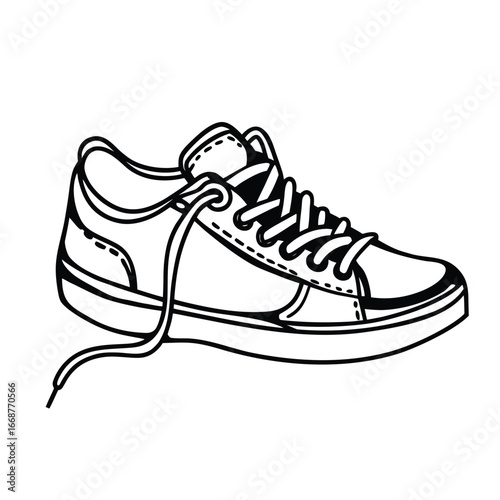 Laced Sneaker Drawing