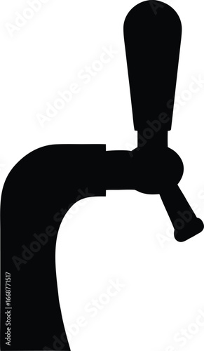 Silhouette icon of a beer tap with handle