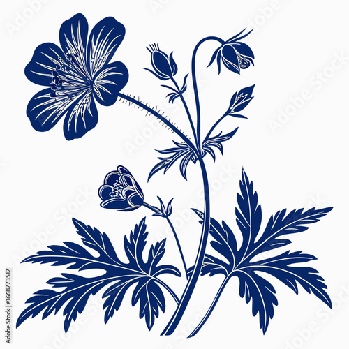 floral background with cranesbill hardy geranium blue
