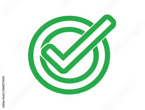 Green checkmark inside target symbol