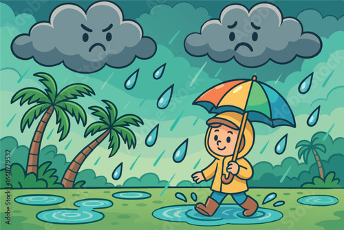 Tropical Rain Whimsy Rainy Tropica