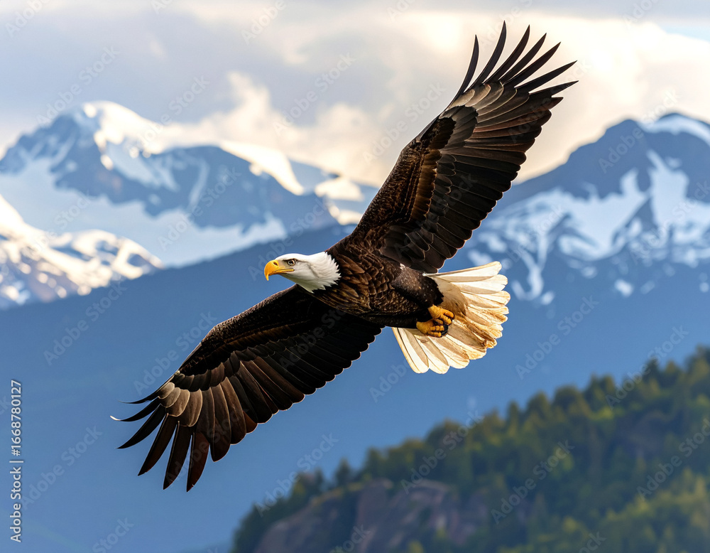 Naklejka premium american bald eagle