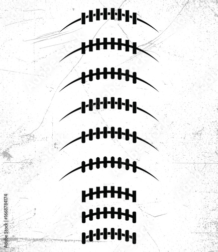 Football Laces Vector Set – 9 Silhouette Designs