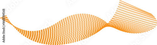 Vector art of abstract orange wavy line art