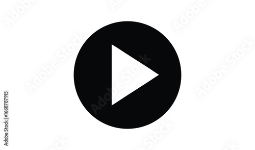 Free Download Simple black oval with a white play button icon inside - GFXLoad