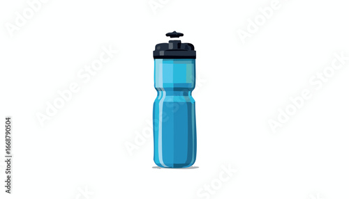 bottle, water, isolated, plastic, drink, blue, glass, white, liquid, container, medicine, object, vial, beverage, clear, transparent, cap, clean, health, empty, can, medical, sport, water bottle, heal