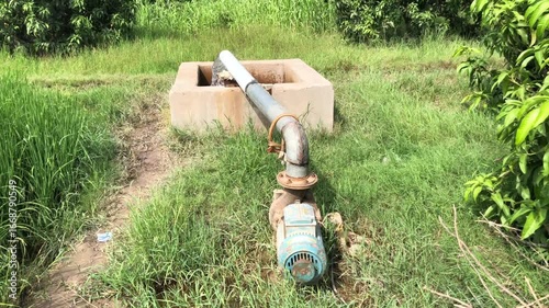 Outdoor water pump and pipe system