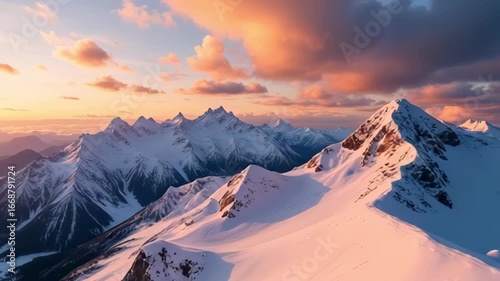 sunset over the mountains