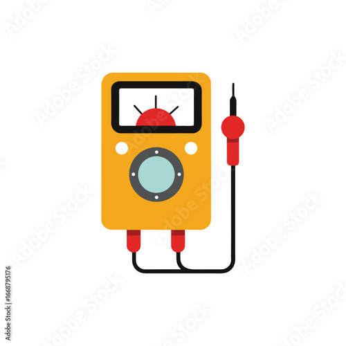 A colorful multimeter vector art illustration