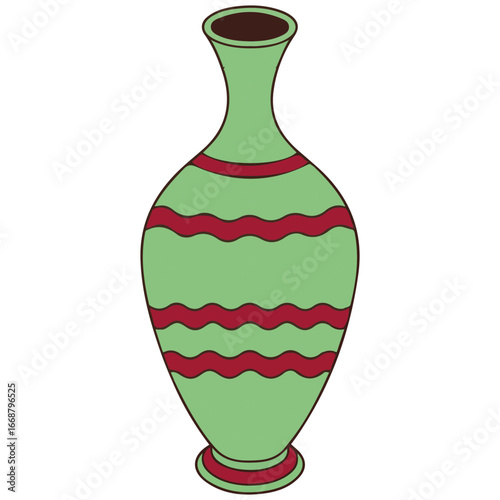 Vase container isolated vector illustration on white background