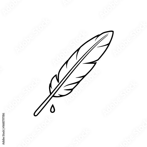 The Elegant Dance of a Feather Quill
