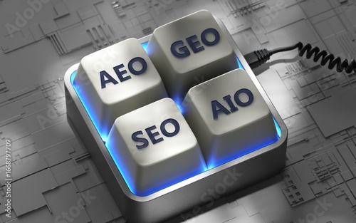 Answer Engine Optimization, AEO, SEO, Search Engine, AI Artificial Intelligence Marketing Machine Learning Technology, Search Engine, Ranking	
