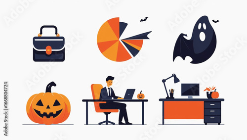 Cauldron Brewing Digital Code – Magical Tech Halloween Illustration