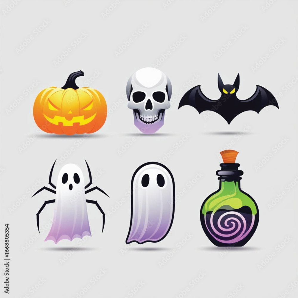 Fototapeta premium Pumpkin Lantern & VR Headset – Tech-Inspired Halloween Illustration