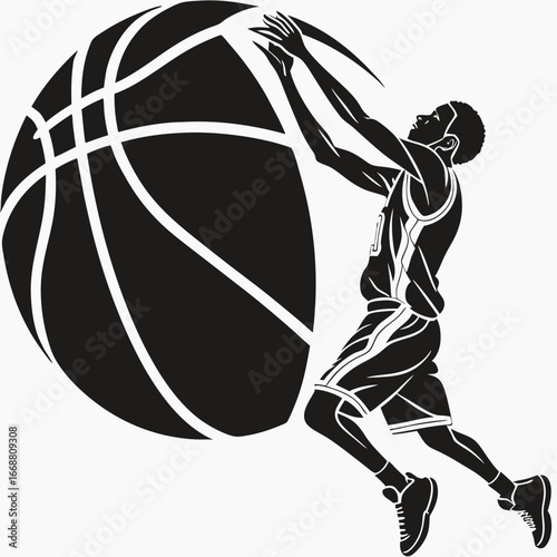 basketball player silhouette vector