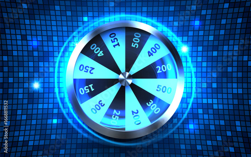 Wheel of luck or fortune. Colorful gambling whee. Online casino. Internet casino. Vector illustration