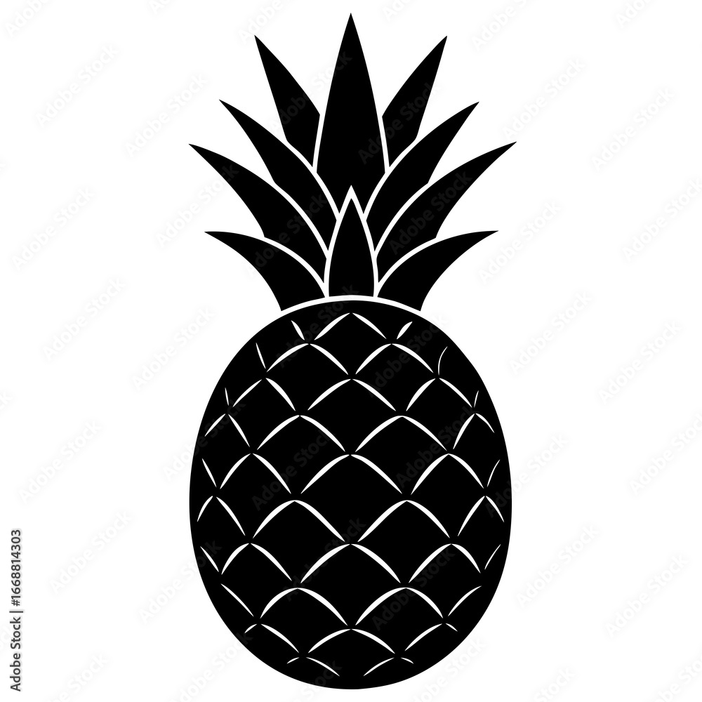 Obraz premium pineapple vector illustration