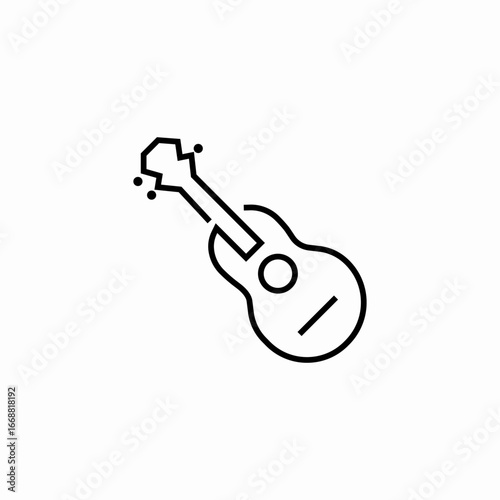acoustic guitar ukulele icon sign vector
