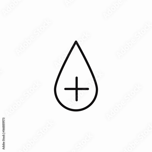 blood drop plus sign icon sign vector