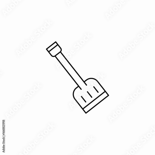 simple shovel tool icon sign vector