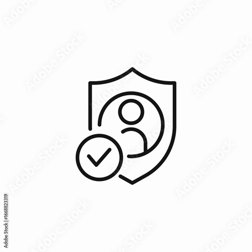 user security verified icon sign vector