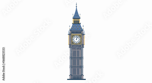 Big Ben's elegant structure against a clear background