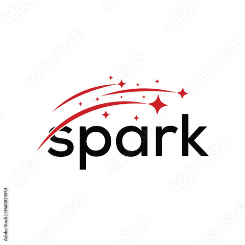 typography font text spark logo design, word mark spark graphic vector icon template