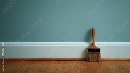 putting skirting board to a fresh paint wall no logos no brands ar 169