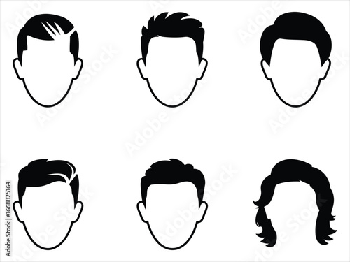 Six male hairstyles haircuts black