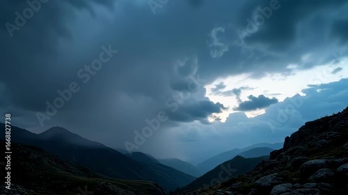 clouds over the mountains