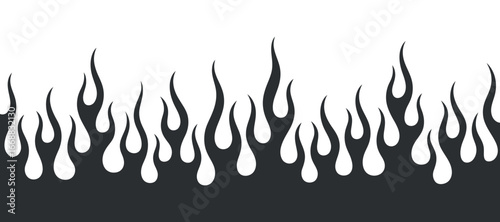Dynamic Flames Vector Illustration for Hot Designs, Fire Effects, and Energetic Visuals in Graphic Projects