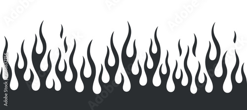 Inferno's Embrace A Fiery Border of Dancing Flames Igniting the Imagination with Dynamic Energy and Passionate Intensity