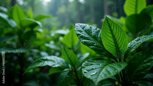green leaves in the garden