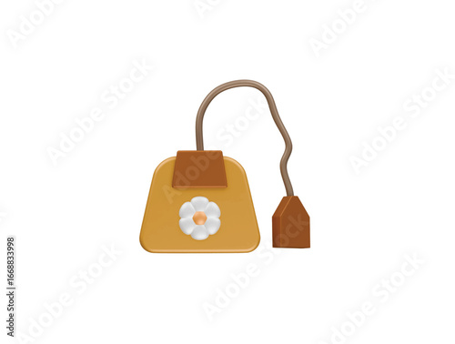 chamomile tea icon 3d illustration render